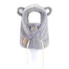 Cute bear hat mask integrated women's autumn and winter cycling to keep warm new rabbit hair windproof hat children's scarf