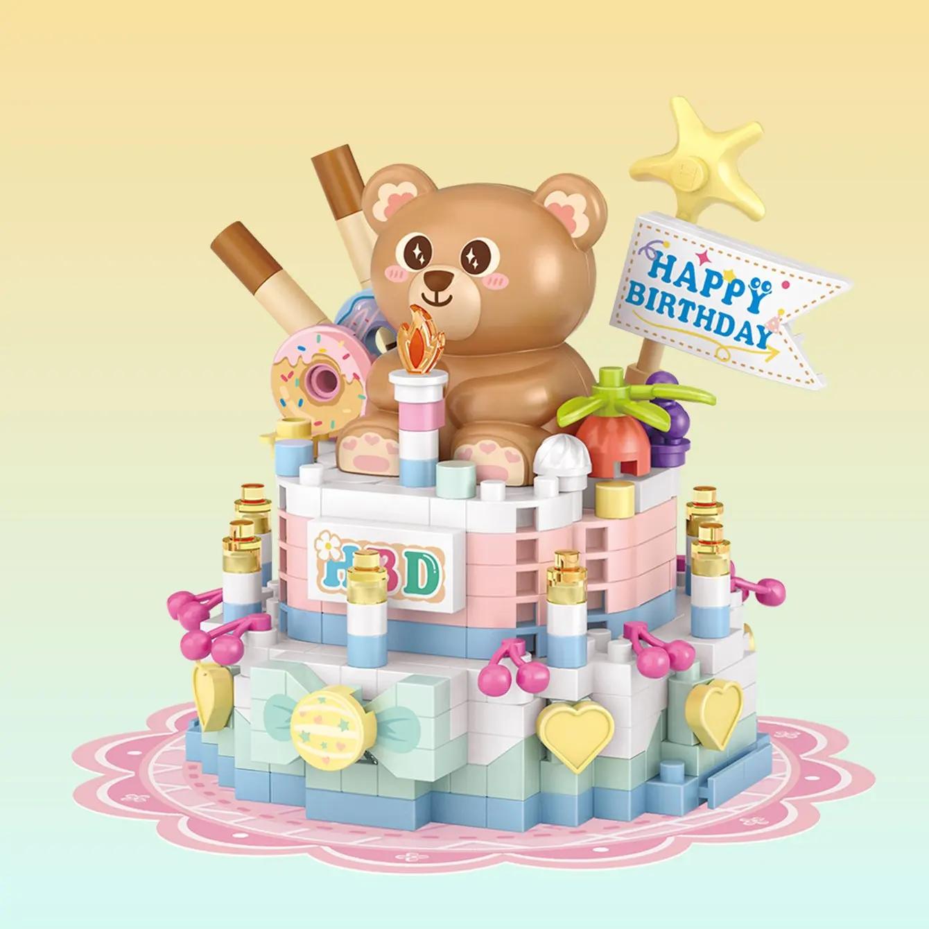 

Cute Bear Cake Ice Cream Burger Desktop Decoration, Building Blocks, Birthdays Gift, Christmas Gifts
