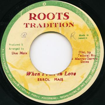 

7inch Record ERROL MAIS - When I Fall In Love NONE Roots Tradition Jamaica Reggae, Ska & Dub Used