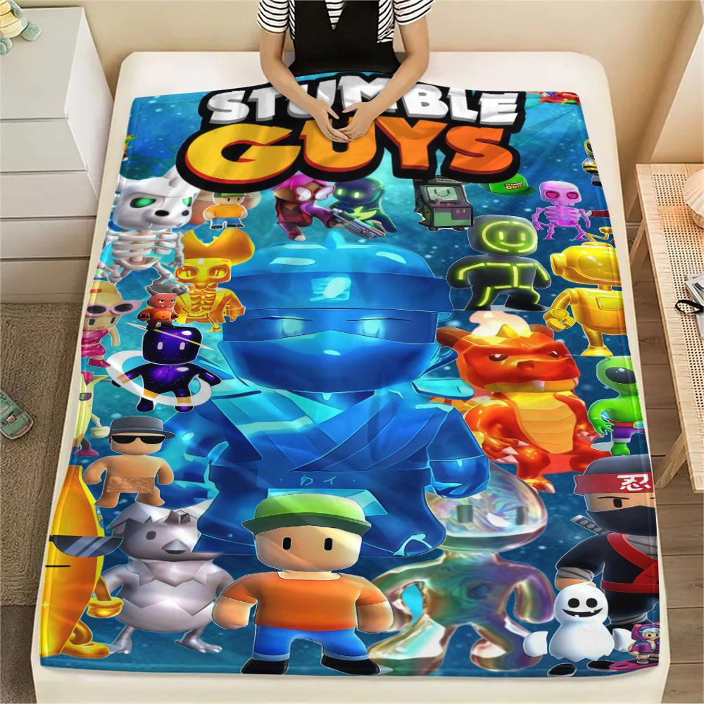 1PC Stumble Guys Clash Blanket, High Quality Comfortable for All Seasons, Home Decor, Warmth and Comfort