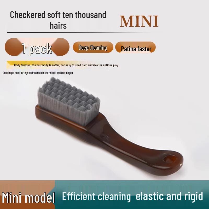 

Wenwan Bristle Boar Brush - Soft & Hard Bristles, Walnut Base, Ideal for Bodhi Bracelet