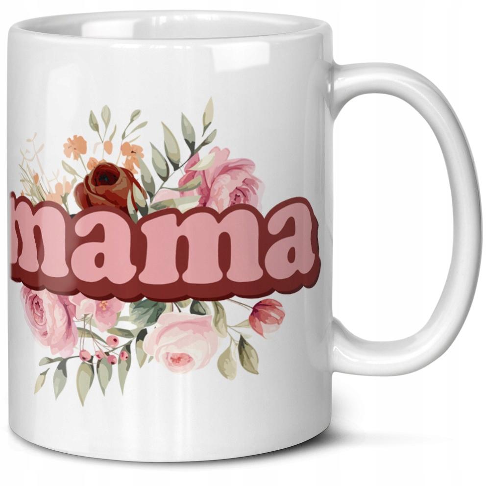 Kubek Na Prezent Dzień Matki Mamy 2025 Mama Kwiaty Bukiet Praktyczny