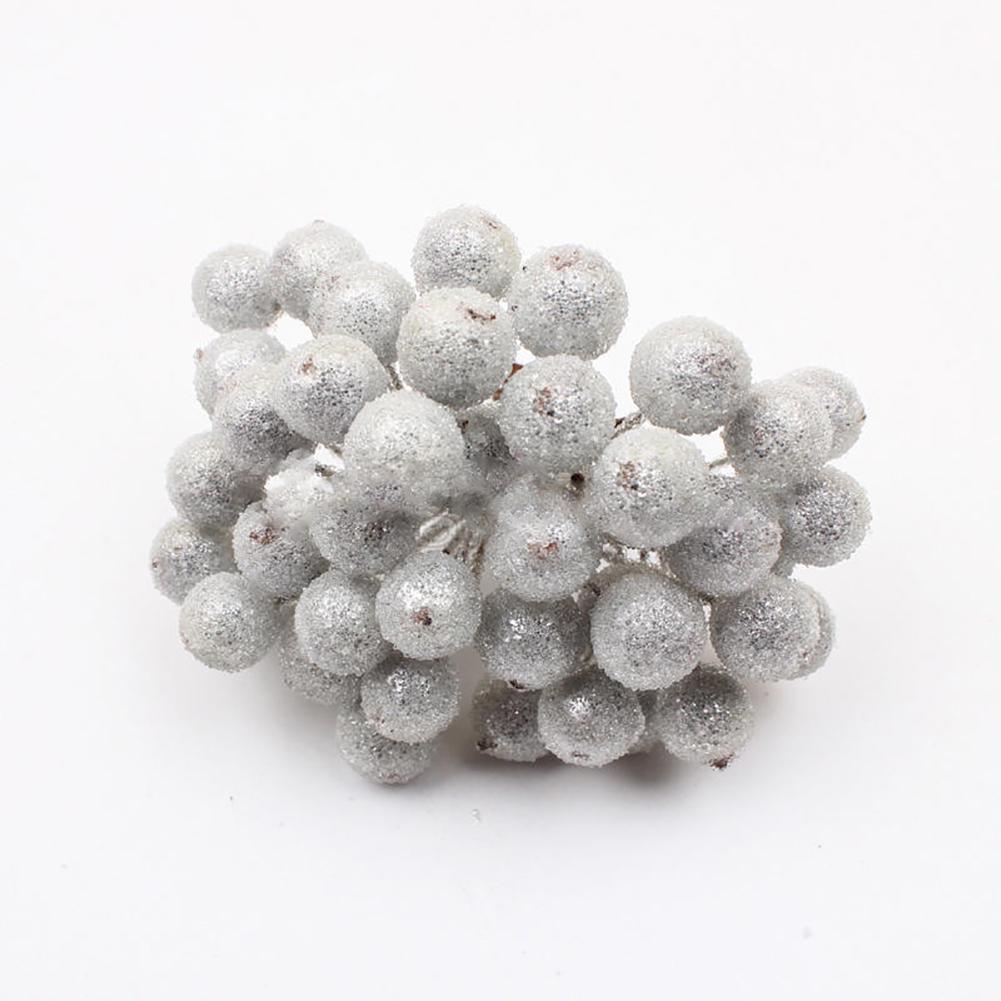 ALL-FASHION-MALL 1 Bukiet Mini Świąteczna Pianka Matowe Owoce Sztuczna Holly Berry