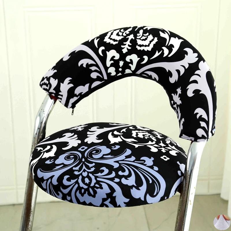 Split Low Back Chair Cover Corn Velvet Solid Color Simple Elastic Modern Home Decor Chair Dust Protect Cover Office Stool Covers