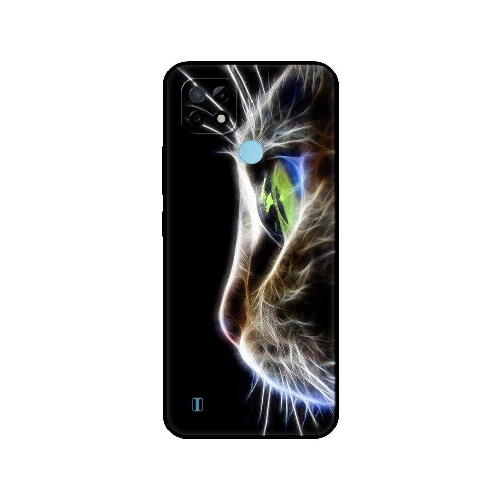 

Силиконовый чехол для Realme C21 для OPPO RealmeC21 C 21, чехлы для телефонов 6,5 дюйма; Funda RMX3201 Bumper Capa Etui Мягкий черный чехол из ТПУ Realme C21