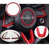For Mazda CX-8 CX8 2016 2017 2018    Car Sticker Ornament Inner Steering Wheel Interior Kit Trim Frame Cover Parts