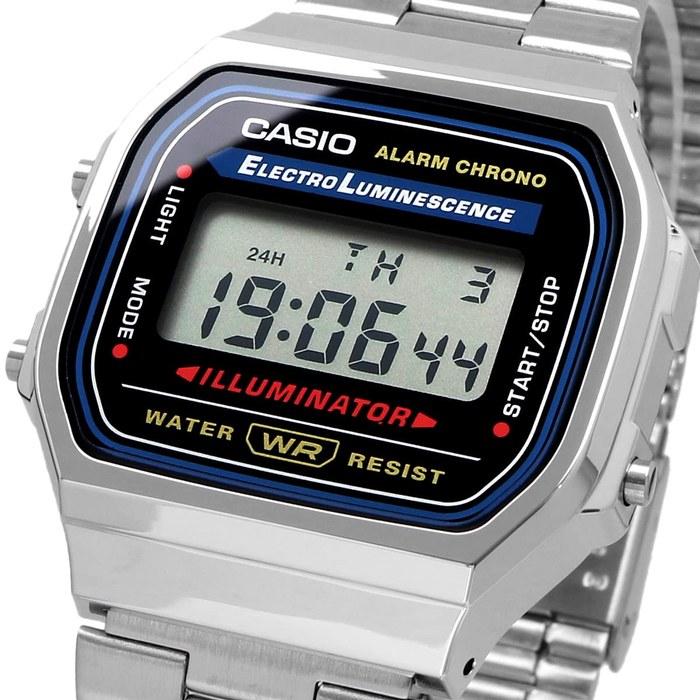 Casio Standard A168WA-1W Digital Watch - Silver