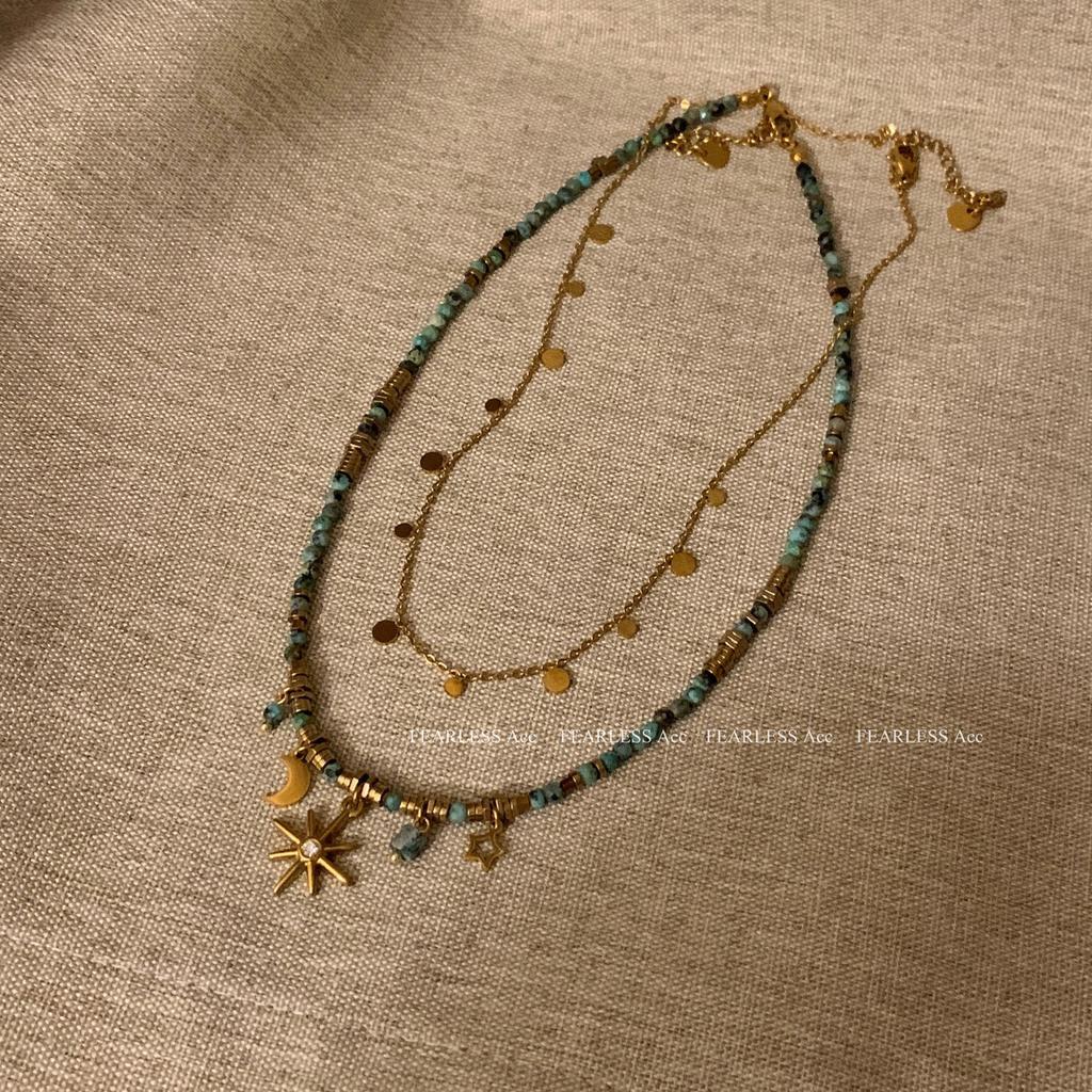 Retro Bead Layered Necklace for Women Bohemian Sunflower Unique Design Collarbone Chain Necklaces Sweater Chain Accessories