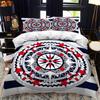 Nautical Series Duvet Cover Set Queen Calico Twin Size Comforter Bedding Set Single Complete Set Teens Adults Microfiber Single