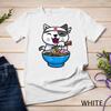 Kawaii Anime Cat Eating Ramen Noodles Japanese Gift T-Shirt Unisex T-shirt