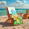 Personalized customized proof beach towel with Wobbly Life pattern - soft, absorbent,quick-drying,perfect swimming,camping&bathing