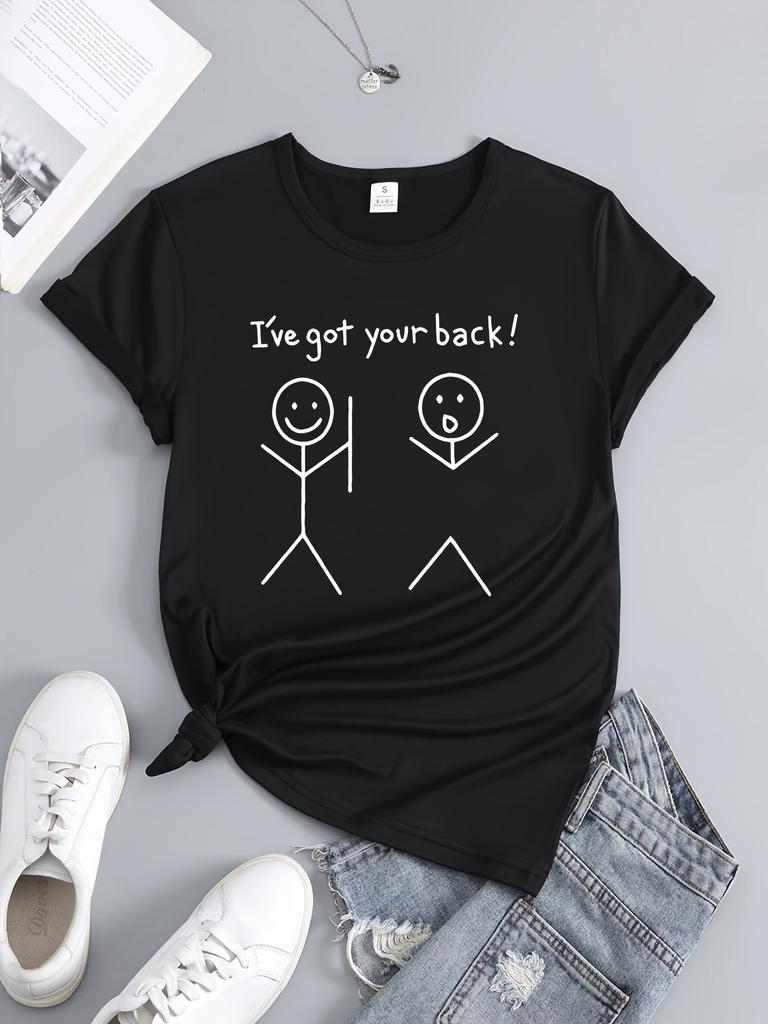 Easy and Suitable I Will Support You Pattern Printed Tshirt Soft and Comfortable Tshirt