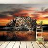 Custom Photo 3D Animal Tiger Leopard Mural Wallpaper Living Room Bedroom Sofa Backdrop Home Decor Poster Wall Painting Fresco