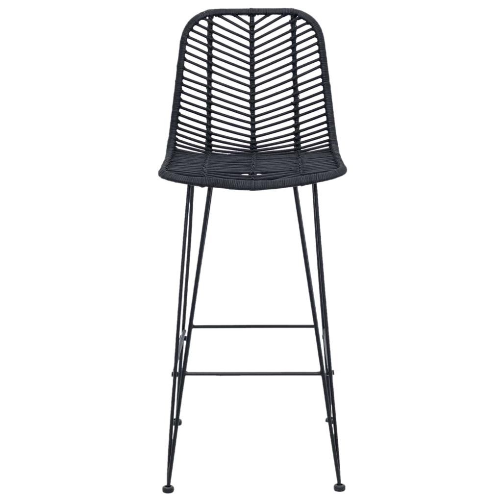 Barstool 2 Pcs 44 X 52 X 111 Cm Rattan and Iron