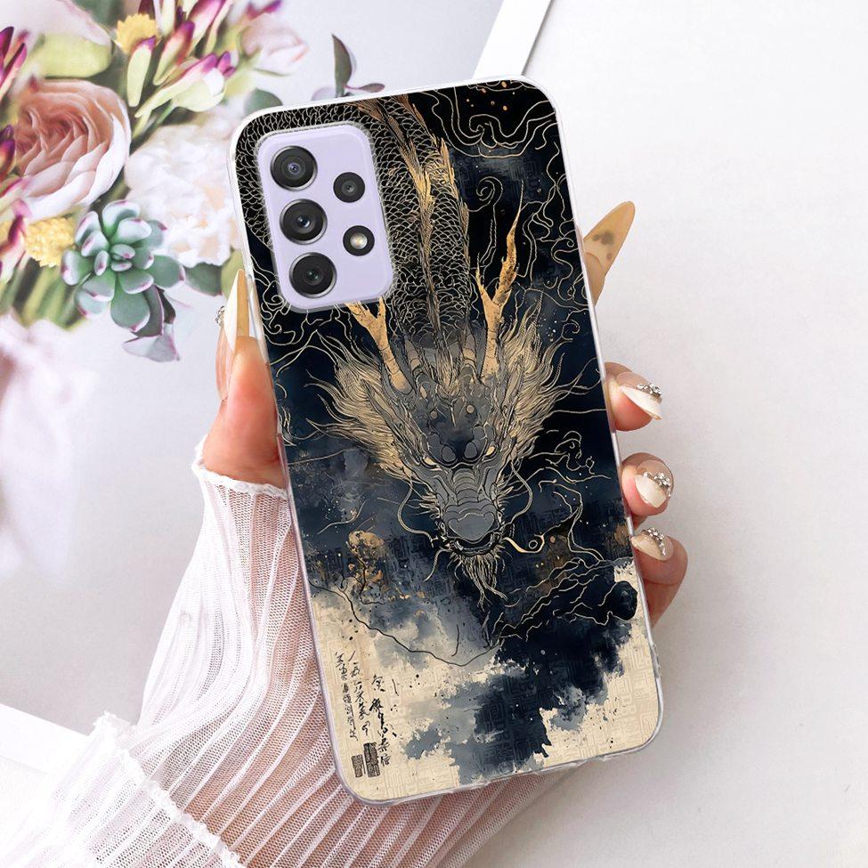 Transparent For Samsung Galaxy A72 4G Case Cute Fashion Flowers Funny Painted Casing For Samsung A72 4G SM-A725M SM-A725F Cover