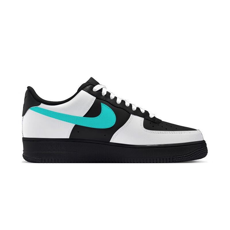 Nike Air Force 1 Light Ink On A Cyan Shirt Slip Resistant Abrasion Resistant Low top Skateboard Shoes Unisex CW2288-001(Team598-)