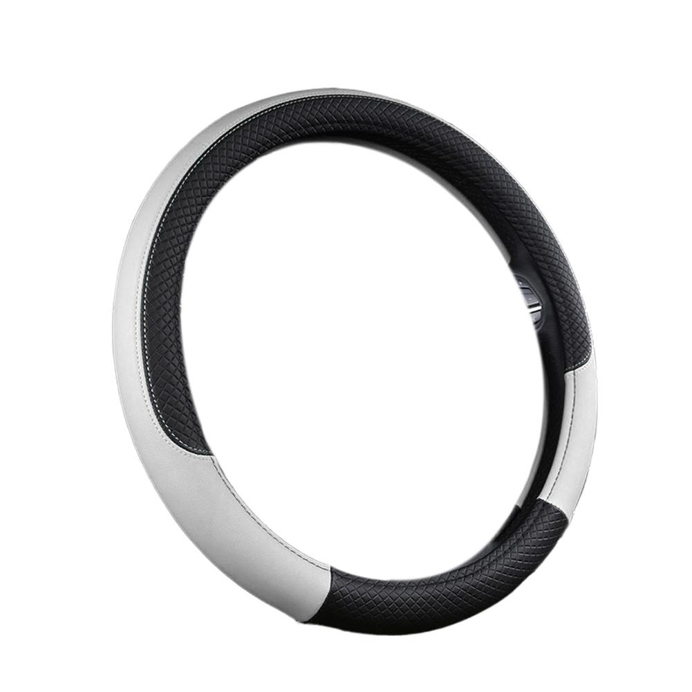Car Steering Wheel Cover Breathable Anti Slip PU Leather Accessories 38cm Steering Covers Auto Decoration Car Suitable Z4H3