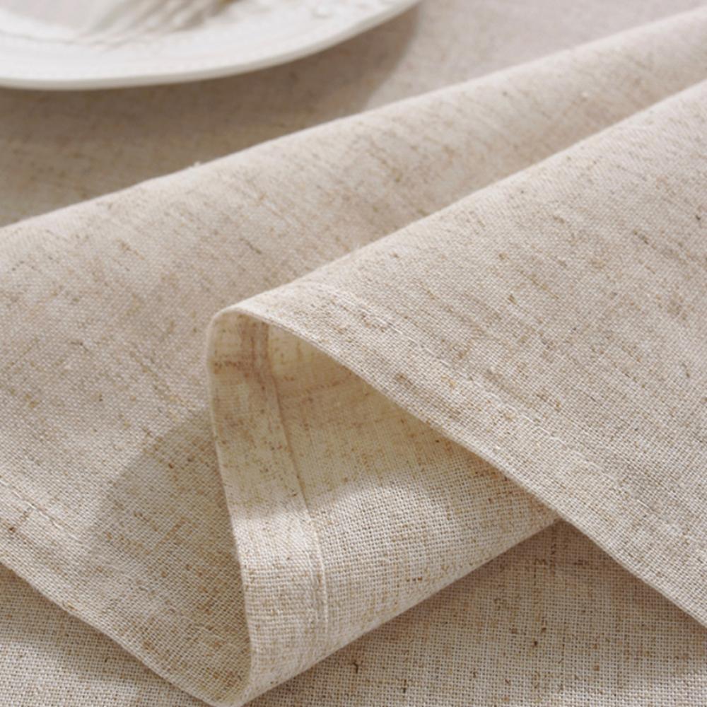 Linen Table Cloth with Slubby Texture Soft Tablecloth for Kitchen Dining Tabletop for Buffet Banquet Parties Dinner Rectangle
