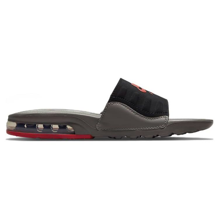 Nike Sandales plates Air Max Camden Slide GS Unisexes Enfants Pewter Siren Red Black Lifestyle CZ4665-002
