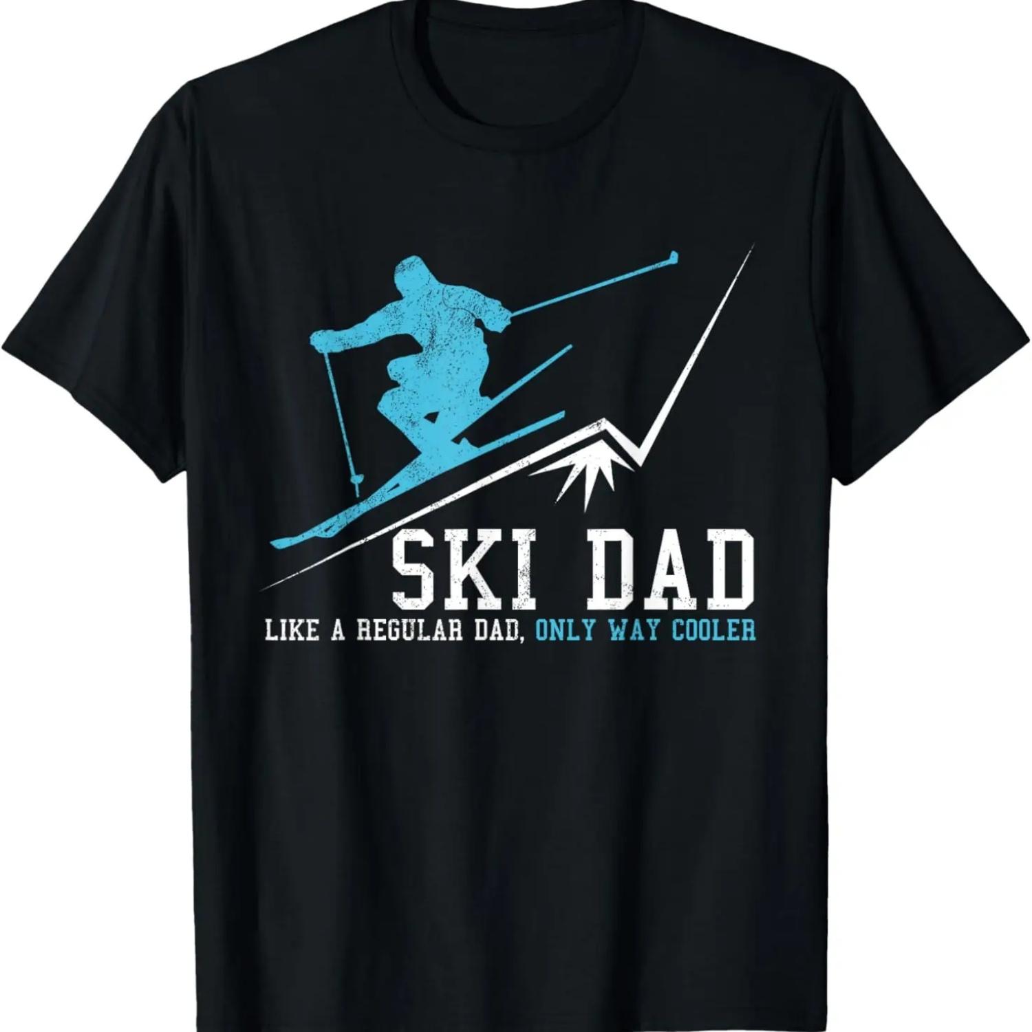Ski Dad - Funny Winter Sports Skiing Father Gift T-Shirt S чёрный