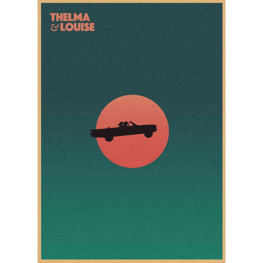 Thelma & Louise Retro Poster Kraftpapier Wandkunst Wandbild 364