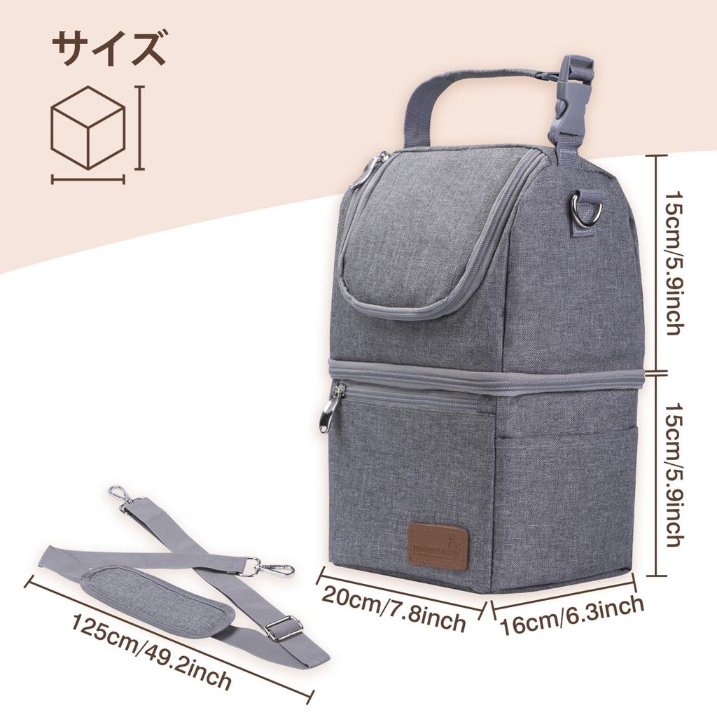 Momcozy Insulated Cooler Bag, Baby Bottle Bag, Baby Bottle Pouch, Breast Milk Cooling Pouch, Milk Case, Diaper Case, Stroller Compatible,
