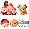 Cute Christmas Santa Claus Deer Plush Toy Doll For Kids