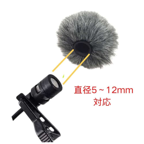 Replacement Windscreen Covers for Lapel Microphones (2 Wind Muffs & 2 Microphone Sponges, 5mm Inner Diameter)