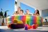Bestway Rainbow Dreams Inflatable Family Pool, 2.06m X 2.06m X 51cm, Product Code: 54443