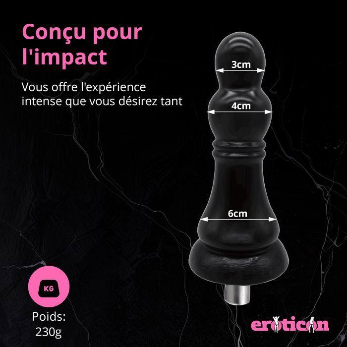 Plug Dildo - Eroticon - 15.5cm - PVC sans danger - 3XLR - Utilisation anale et vaginale