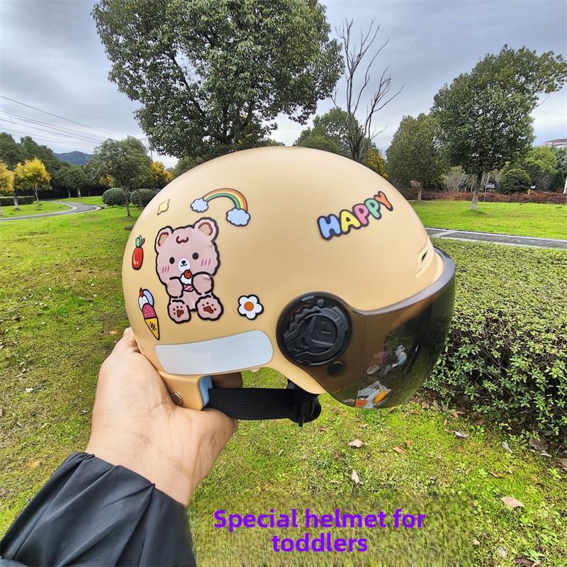 Children's Helmets Summer Sunscreen Breathable Electric Car Helmets Universal In All Seasons Children's Baby Anti-drop