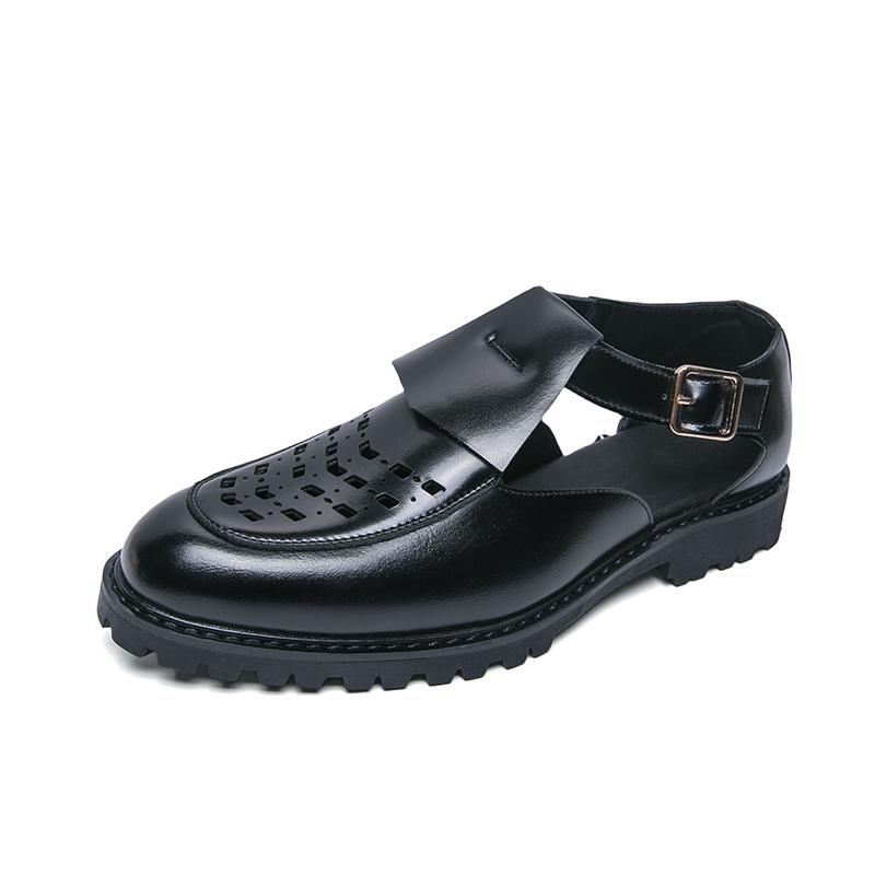 

Модные Новые мужские дышащие кожаные туфли Классический британский стиль Для вечеринки или работы 38-46 Горячо продаваемые туфли больших размеров Сандалии 38 чёрный