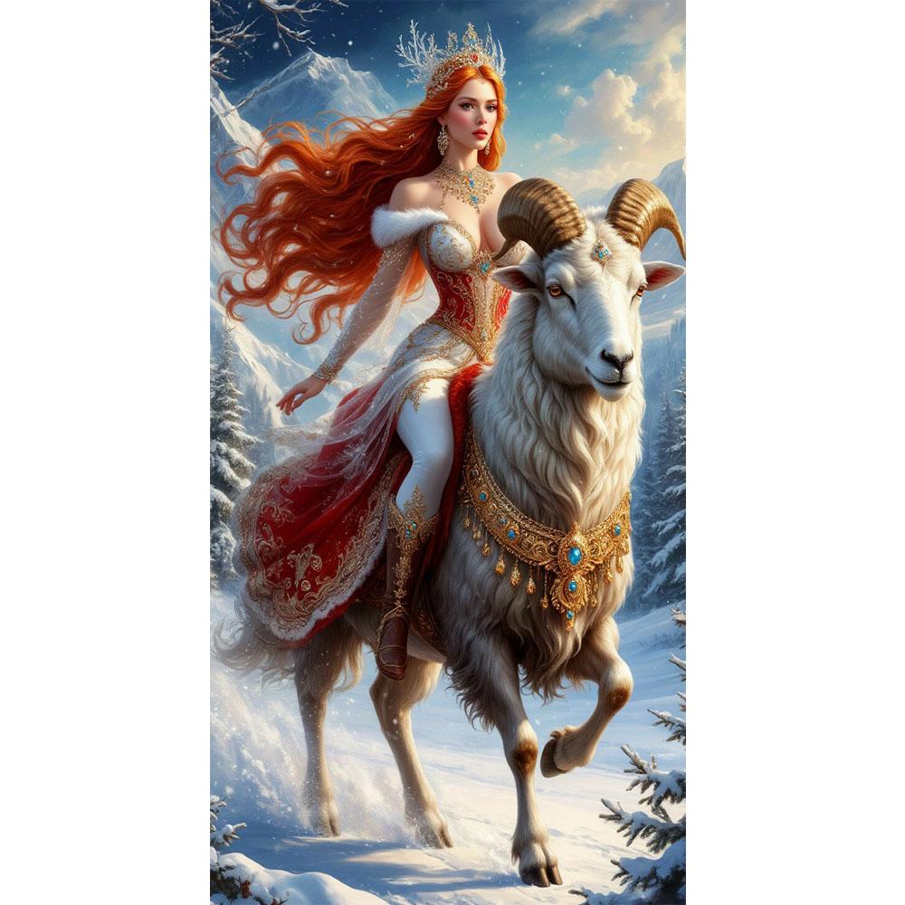 

Large Size Mosaic DIY Full Diamond Painting Kits Art Girl Lion Polar Bear and Horse Picture Embroidery Cross Stitch Rhinestones round 30x60cm белый