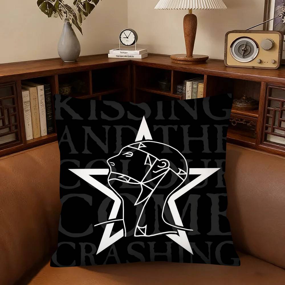 The SSisters Of MMercy Band Pillow Case Fashion Square Pillowcase Bedroom Sofa Room Ins Decoration Leisure
