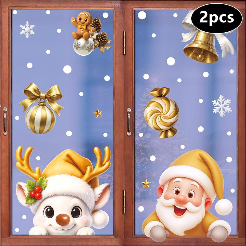 

Creative Christmas Decorations, Electrostatic Stickers, Shop Window Decorations, Christmas Decorative Glass Stickers A1