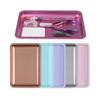 Square Stainless Steel Cosmetic Storage Tray Nail Art Equipment Plate Tools Dental&False Nails Nail Decorations Display Tray