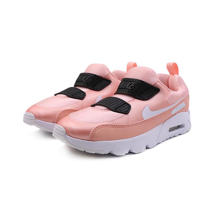 Nike Air Max Tiny 90 Cushioning Low Top Running Shoes Coral Red Children Aged 3 7 Years Old AV3194-600