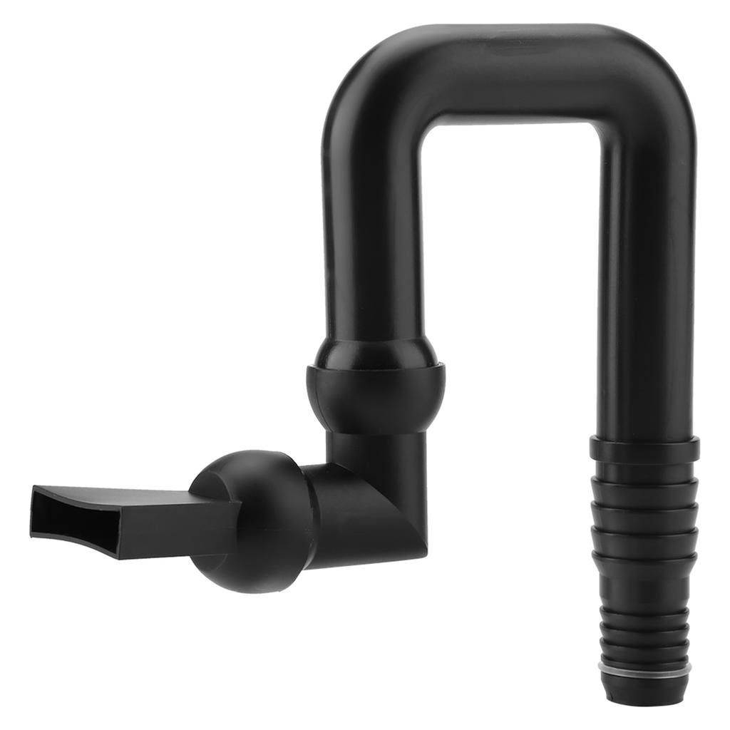 Aquarium U shaped Water Outlet Flexible Free Rotate Nozzle Black for Fish Tank
