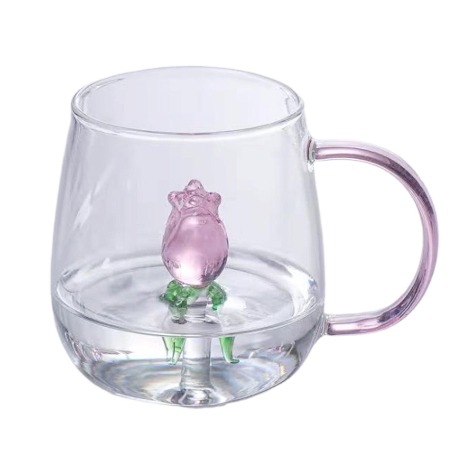Practical Cartoon Themed Mug With High Temperatures Resistance Elegant Lovely Pattern Drinking Glass