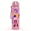 1PC Three Color Anime Girl Group 750ml Color Plastic Sports Water Bottle Leakproof Flip Straw Lid Suitable for Sports Office Home Use