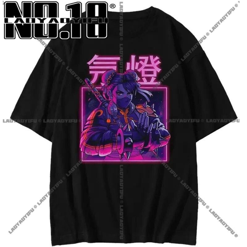 Street Fighter Chun Li Print T-Shirt Fashion Street Style Unisex Women Funny Tshirt Short Sleeve Summer Tops Harajuku Streetwear