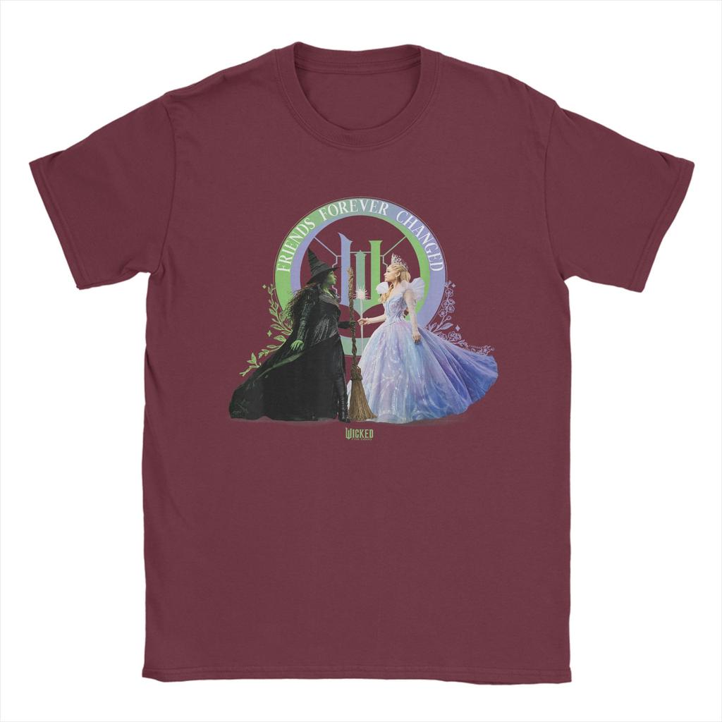 Wicked For Good Glinda and Elphaba Friends Forever Changed T Shirt TShirts Mens Cotton 5XL Clothing Short Sleeve Vintage Tops