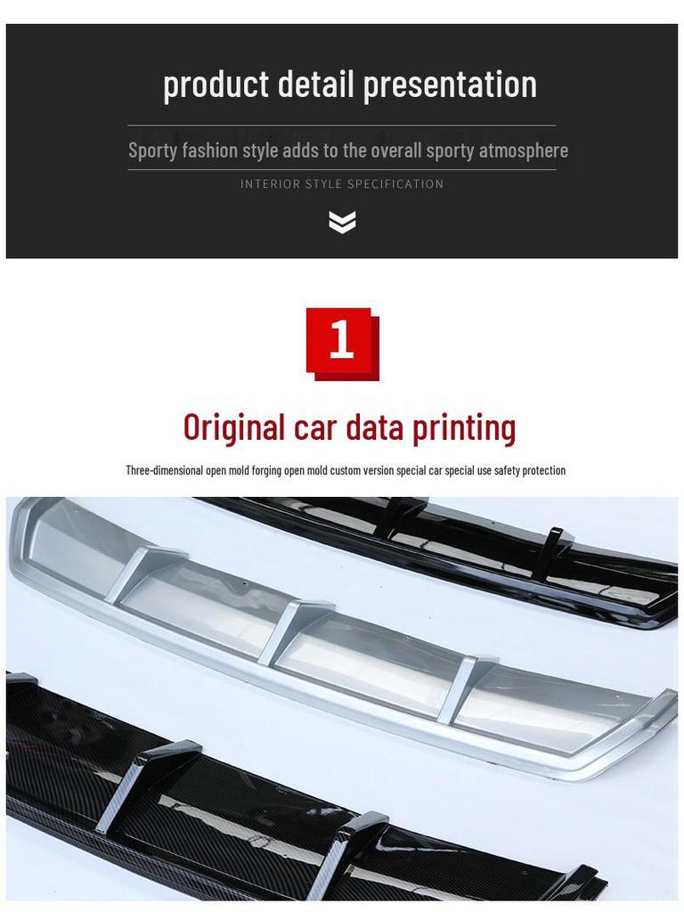 18-19 Hongqi H5 Rear Bumper Lip: Anti-Collision & Scratch Protection