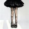 Lolita bow milk white stockings women's summer thin diamond print straps lolita ballet pantyhose