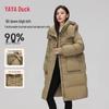 YAYA Women's 2025 Winter Mid-Length Hooded Down Jacket