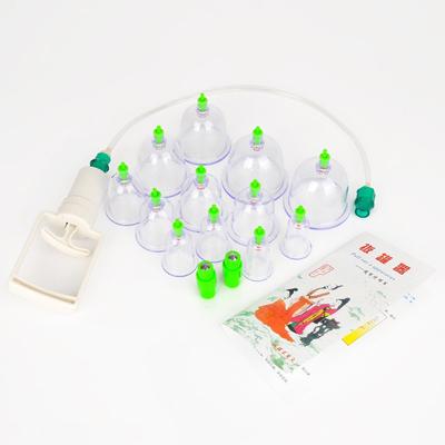 12 Stück Vakuum Schröpfsets mit Pumpenpistole Saugnäpfe Rückenmassage Körperbecher Entgiftung Anti Cellulite Dosen Gesunde Pflege Gläser