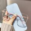 Black Frame Fashionable Blue Light Blocking Glasses for Women – Large Frame Design for a Slimmer Face, Radiation Protection, Anti-Fatigue.