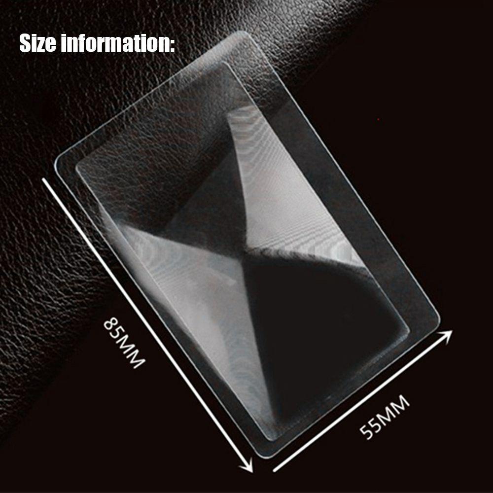 5/10PCS Plastic Transparent Wallet Pocket 3 X Magnifier Magnifying glass Credit Card Size Magnification tool
