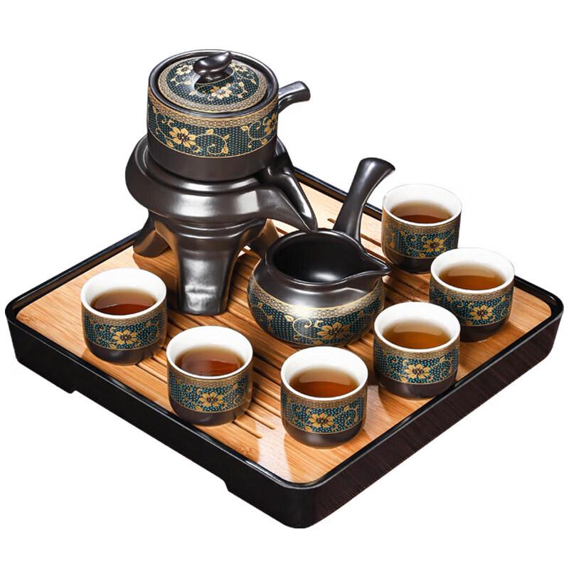 Automatic Stone Mill Kung Fu Tea Set with Electric Ceramic Stove