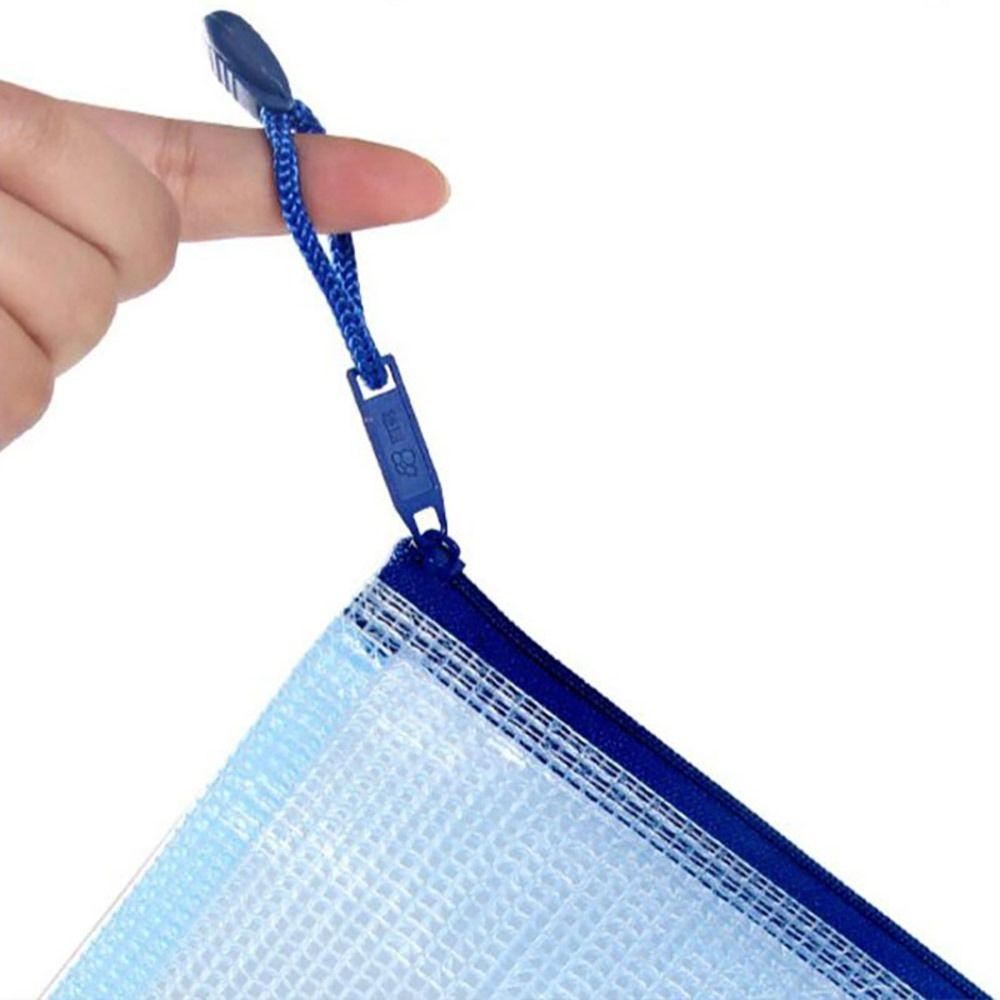 Thickened Zipper Grid Bag Large-Capacity Receipt Bag INS Information Bag  Gift